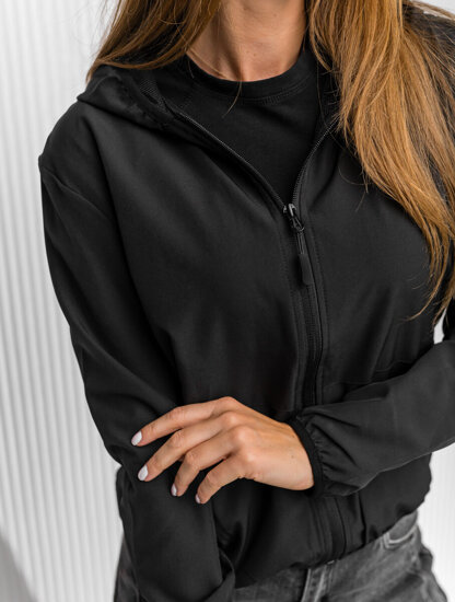 Bolf Damen Sportjacke Übergangsjacke Schwarz  HD141