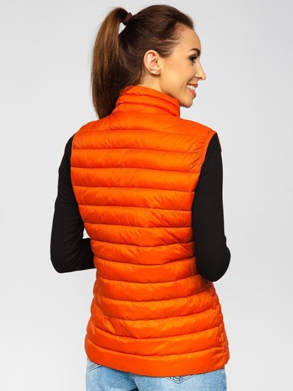 Bolf Damen Stepp Weste Orange 23038