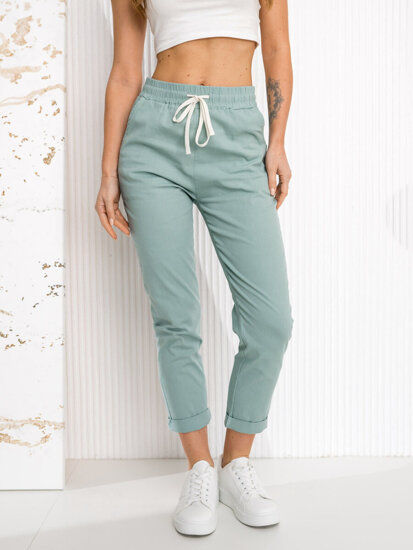 Bolf Damen Stoffhose mit Kordel Mintgrün  W7832