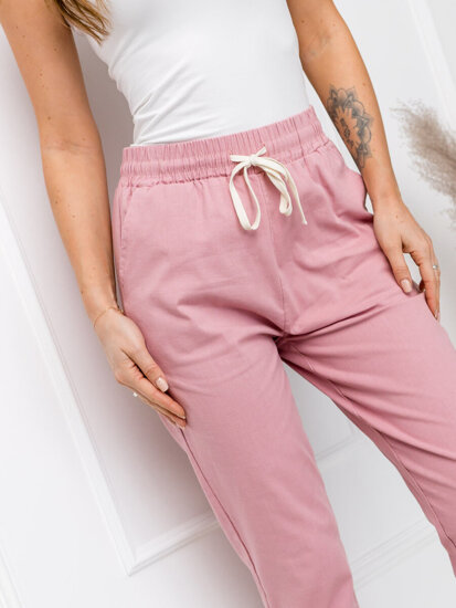 Bolf Damen Stoffhose mit Kordel Rosa  W7831