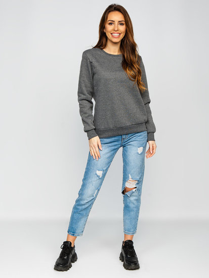 Bolf Damen Sweatshirt Schwarzgrau  W01A