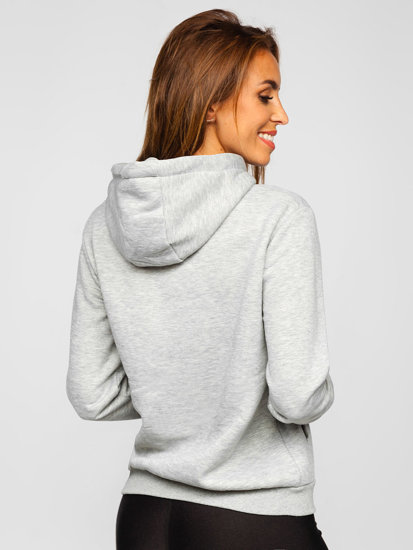 Bolf Damen Sweatshirt mit Kängurutasche Grau  W02B