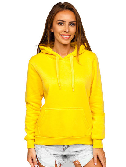 Bolf Damen Sweatshirt mit Kängurutsche Gelb  W02B