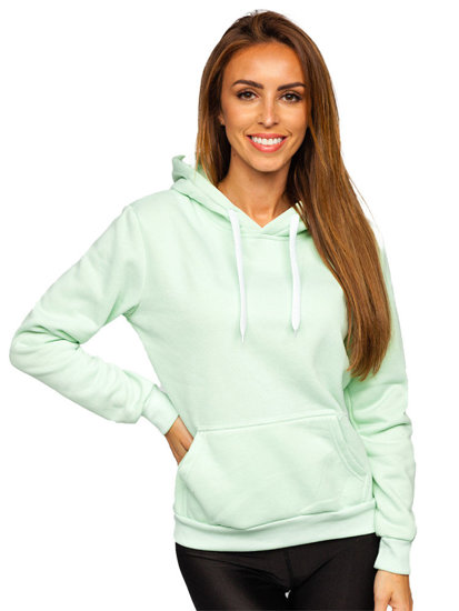 Bolf Damen Sweatshirt mit Kängurutsche Hell Mintgrün  W02B