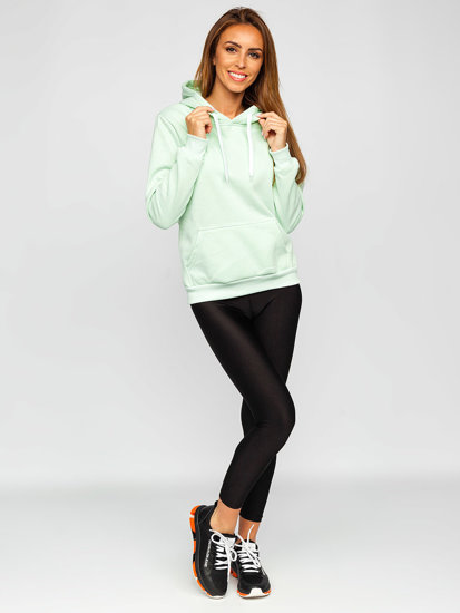 Bolf Damen Sweatshirt mit Kängurutsche Hell Mintgrün  W02B