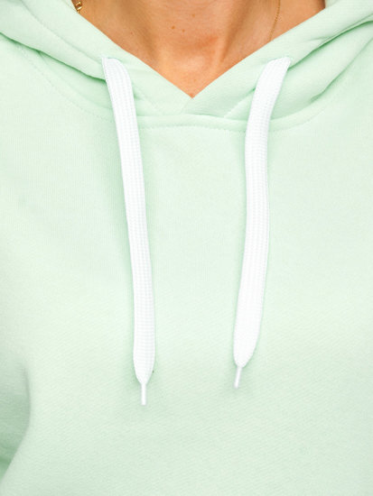 Bolf Damen Sweatshirt mit Kängurutsche Hell Mintgrün  W02B