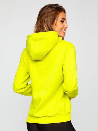 Bolf Damen Sweatshirt mit Kängurutsche Lemongrün W02B