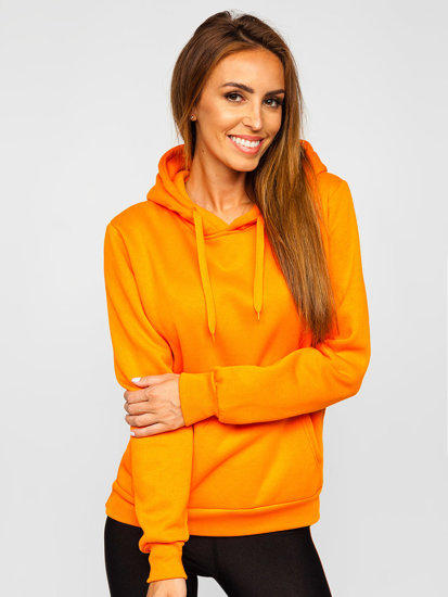 Bolf Damen Sweatshirt mit Kängurutsche Orange  W02B