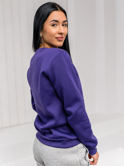 Bolf Damen Sweatshirt ohne Kapuze Violett  W01A1