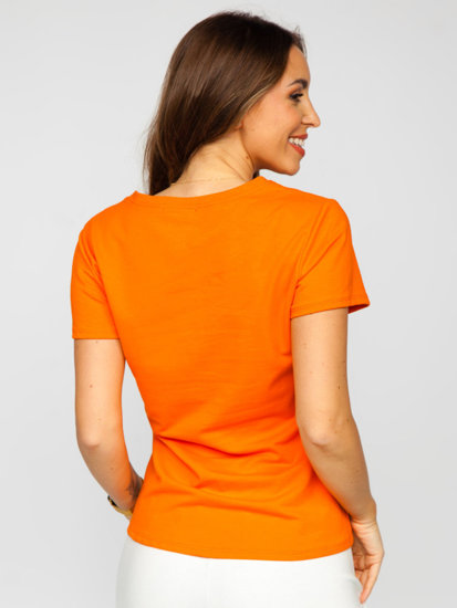 Bolf Damen T-Shirt mit Aufhäher Orange  52352