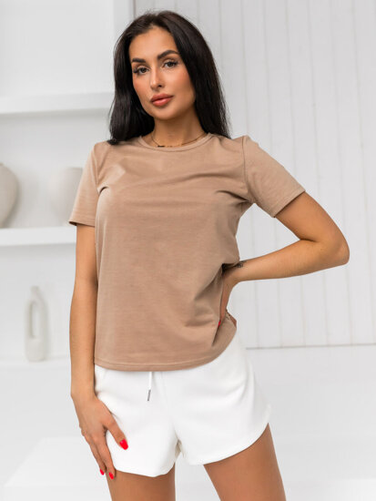 Bolf Damen T-Shirt uni Beige  SD211