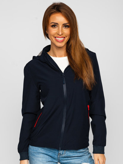 Bolf Damen Übergangsjace Sport Jacke Dunkelblau HM097