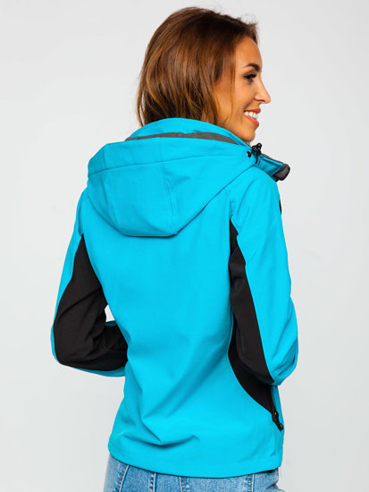 Bolf Damen Übergangsjacke Sofsthelljacke Blau  9055