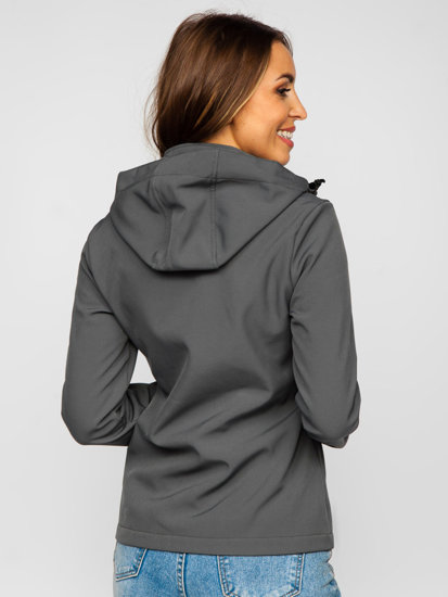 Bolf Damen Übergangsjacke Softshell Dunkelgrau  HH018