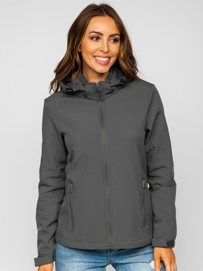 Bolf Damen Übergangsjacke Softshell Dunkelgrau  HH018