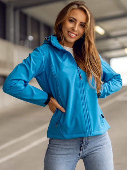 Bolf Damen Übergangsjacke Softshelljacke Blau  AB056