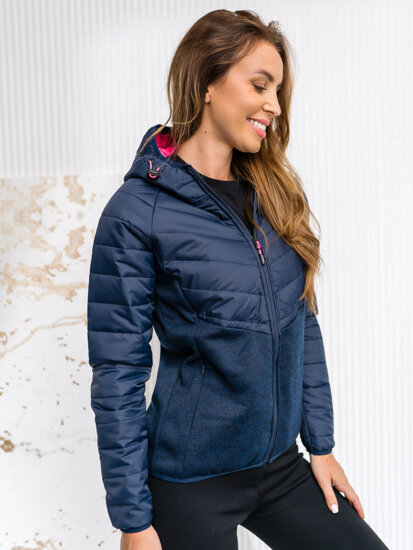 Bolf Damen Übergangsjacke Sportjacke Dunkalblau KSW4005A1