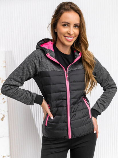 Bolf Damen Übergangsjacke Sportjacke Schwarz KSW4002A1