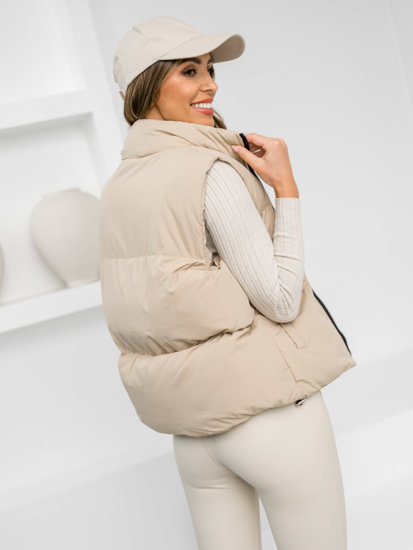 Bolf Damen Warme Steppweste Beige  5M3150