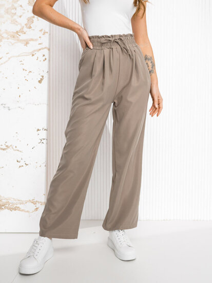 Bolf Damen Weite Hose Beige  W7865