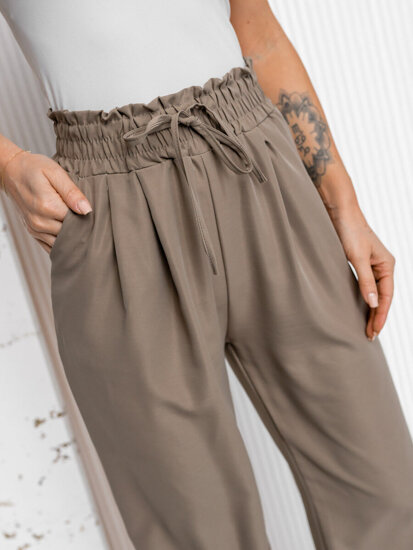 Bolf Damen Weite Hose Beige  W7865