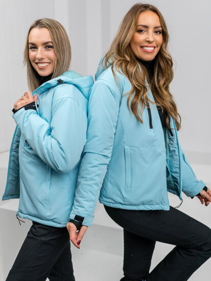 Bolf Damen Winterjacke Sportjacke Azurblau  HH012B