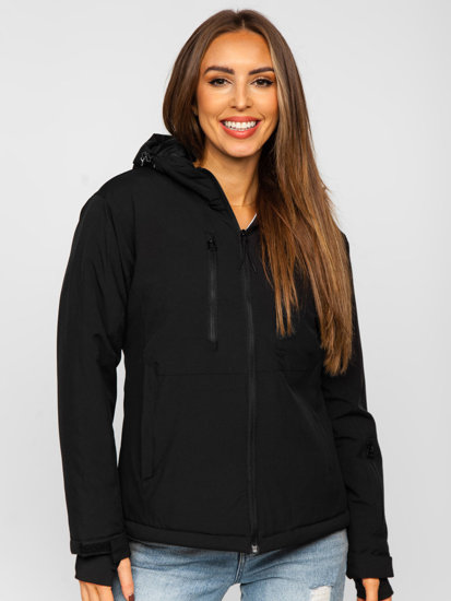 Bolf Damen Winterjacke Sportjacke Schwarz  HH012A