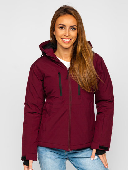 Bolf Damen Winterjacke Sportjacke Weinrot  HH012A