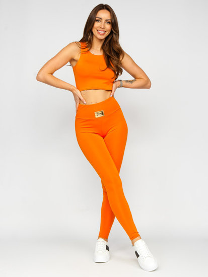 Bolf Damen Zweiteiler Sport Set Fashion Orange 022