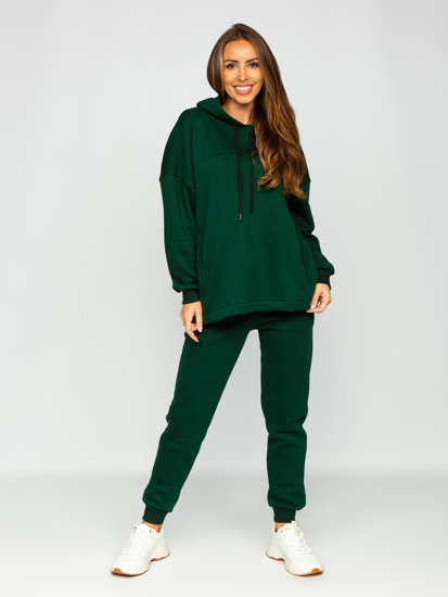 Bolf Damen Zweiteiler Sport Set Jogginganzug Grün  8029