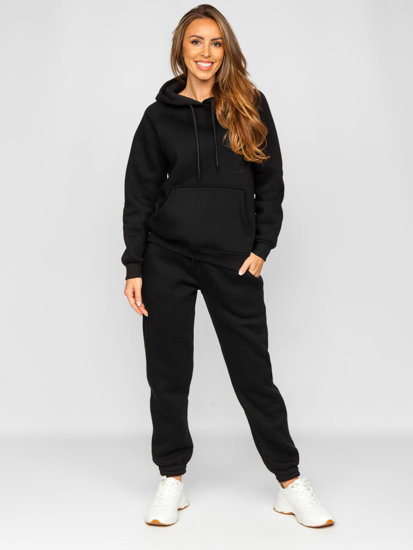 Bolf Damen Zweiteiler Sport Set Jogginganzug Schwarz  5996