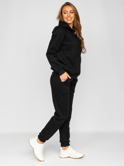 Bolf Damen Zweiteiler Sport Set Jogginganzug Schwarz  5996