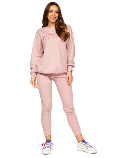 Bolf Damen Zweiteiler Sport Set Trainingsanzug California Puderpink  VE50