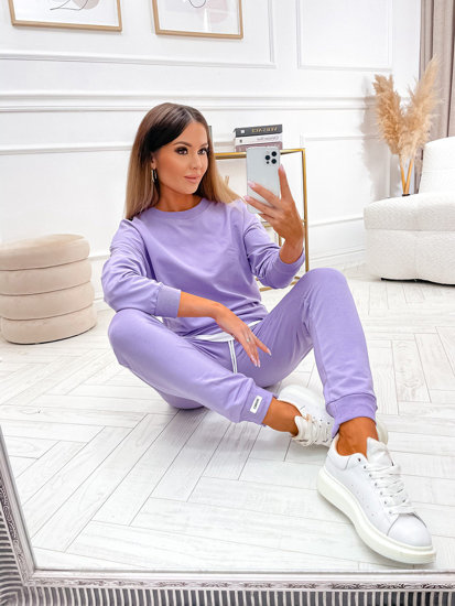 Bolf Damen Zweiteiler Sport Set Violett  VE05