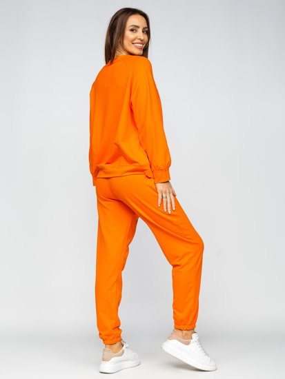 Bolf Damen Zweiteiler Sport Set mit AUfnäher Orange 52308