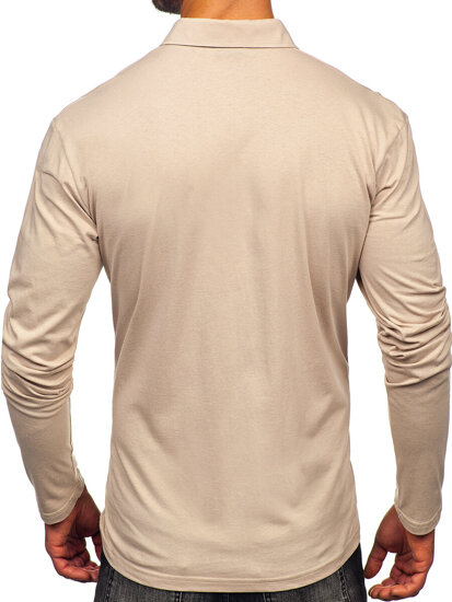 Bolf Herren Baumwoll Polohemd Lanagrm Beige  5120