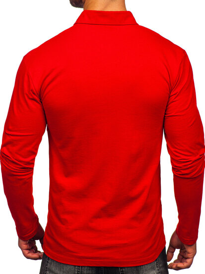 Bolf Herren Baumwoll Polohemd Lanagrm Rot  5119