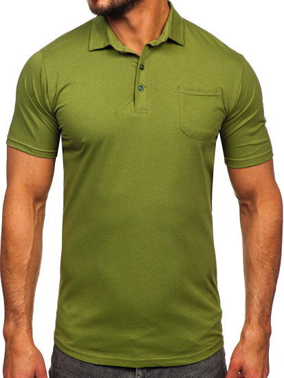 Bolf Herren Baumwoll Poloshirt Grün  143006