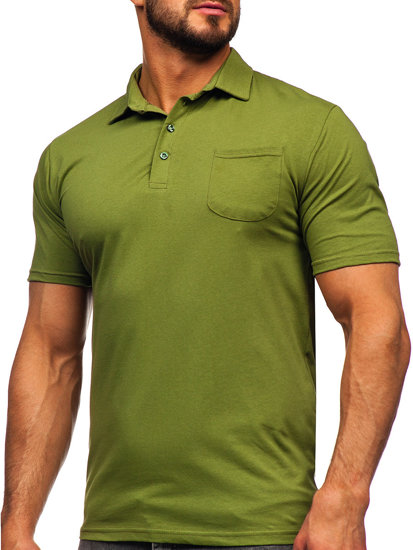 Bolf Herren Baumwoll Poloshirt Grün  143006