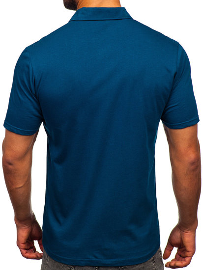 Bolf Herren Baumwoll Poloshirt Schwarzblau  143006