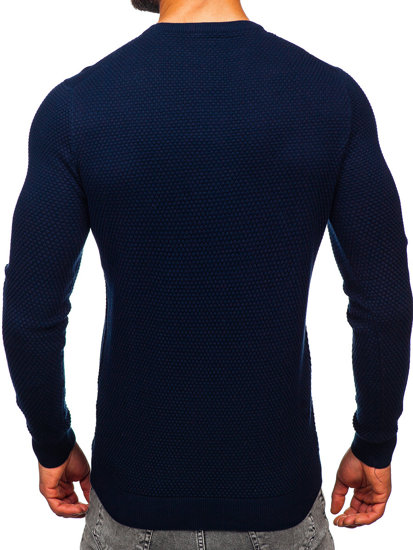 Bolf Herren Baumwoll Pullover Dunkalblau  W6-21344