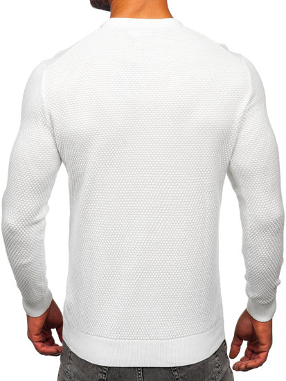 Bolf Herren Baumwoll Pullover Weiß  W6-21344