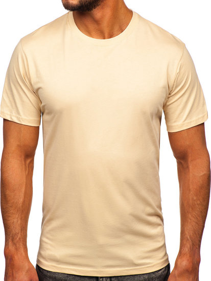 Bolf Herren Baumwoll T-Shirt Beige  0001