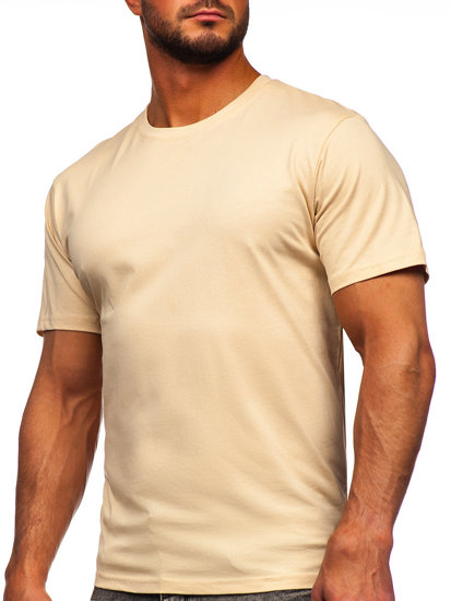 Bolf Herren Baumwoll T-Shirt Beige  0001