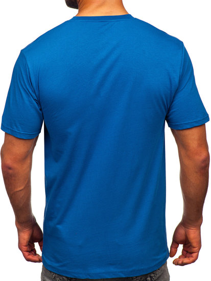 Bolf Herren Baumwoll T-Shirt Blau  14769