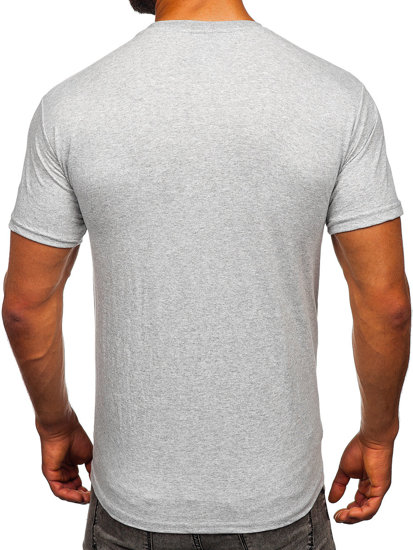 Bolf Herren Baumwoll T-Shirt Grau  14701