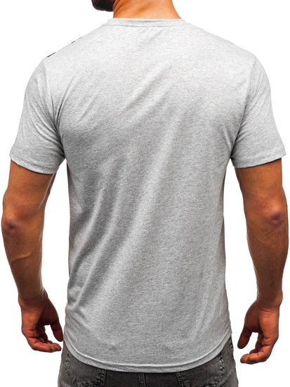 Bolf Herren Baumwoll T-Shirt Grau  14722