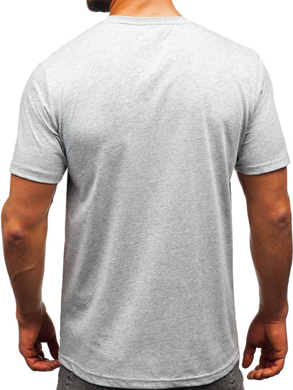 Bolf Herren Baumwoll T-Shirt Grau  14741