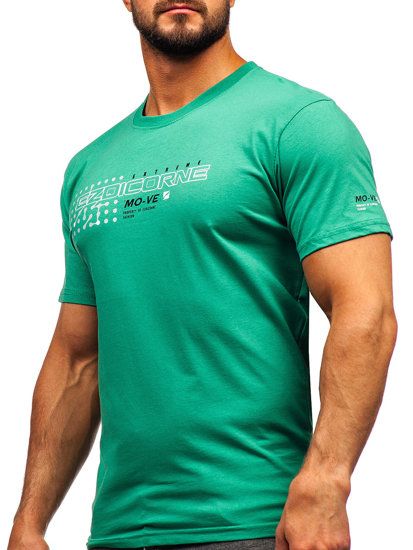 Bolf Herren Baumwoll T-Shirt Grün  14732