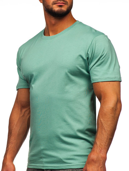 Bolf Herren Baumwoll T-Shirt Mintgrün  0001